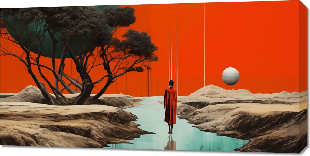 Bild 100x50cm Wasserweg Entscheidung