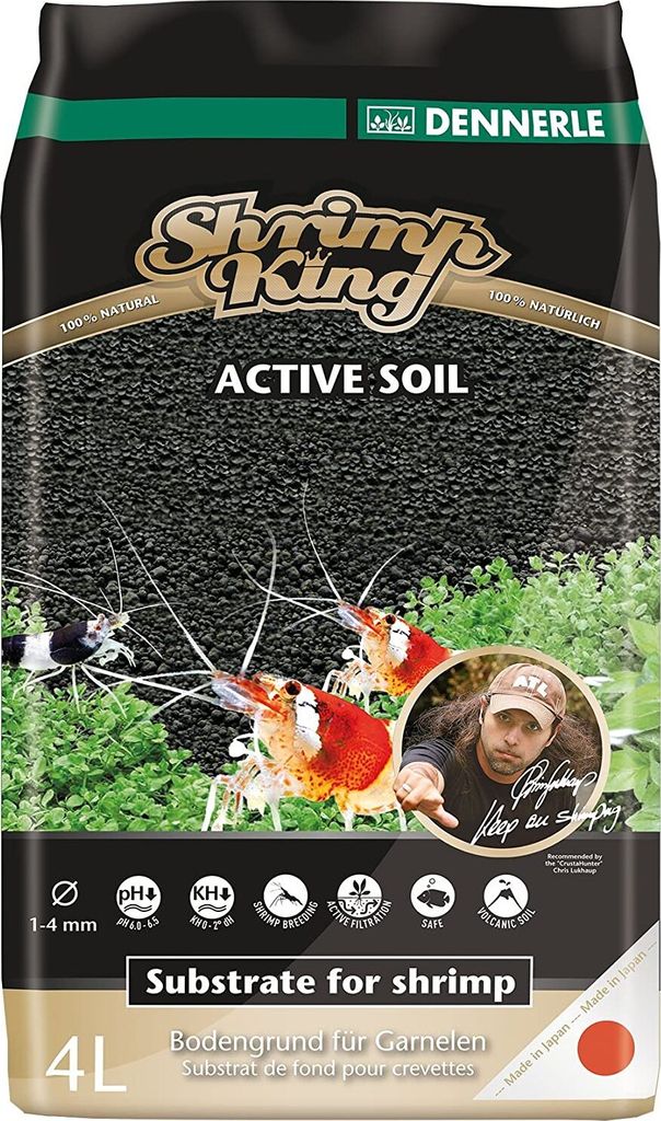 Shrimp King Active Soil 4 Liter - Bodengrund für Garnelen Produktbild 