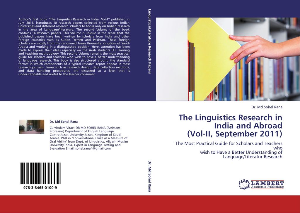 The Linguistics Research in India and Abroad (Vol-II, September 2011)