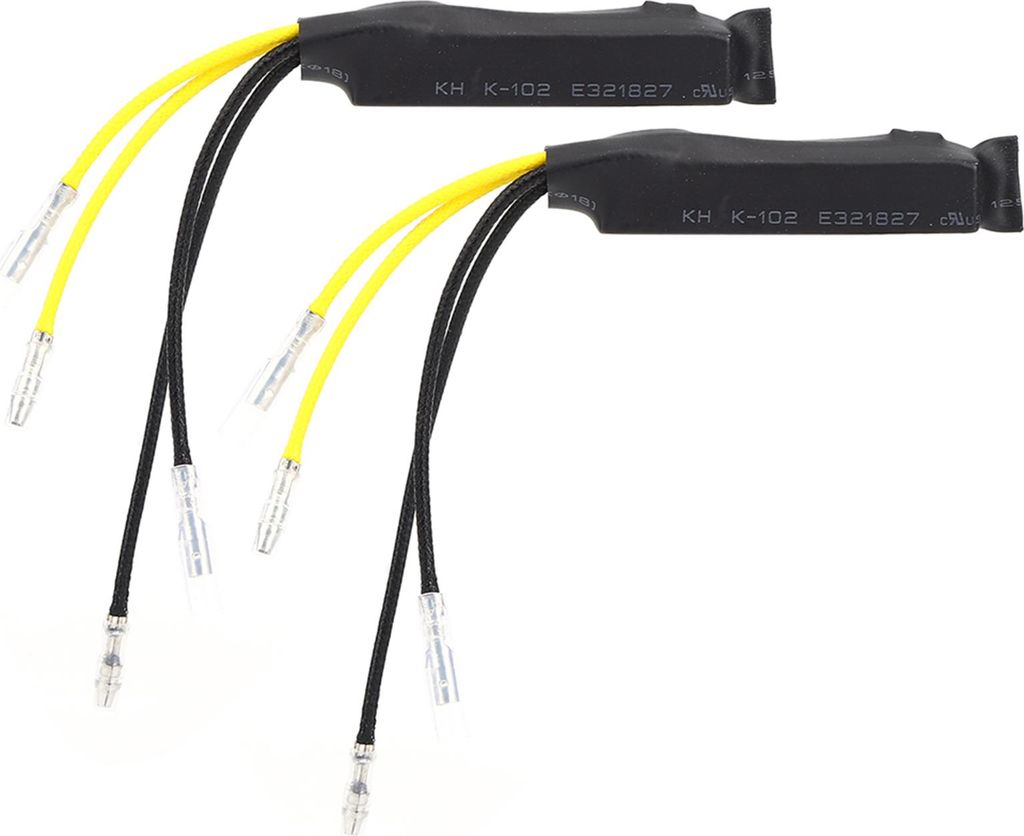 2 Stück DC12V 21 W LED-Widerstands-Decoder, fehlerfreier Unterdrücker, einseitige Leitung für Motorrad-Blinker