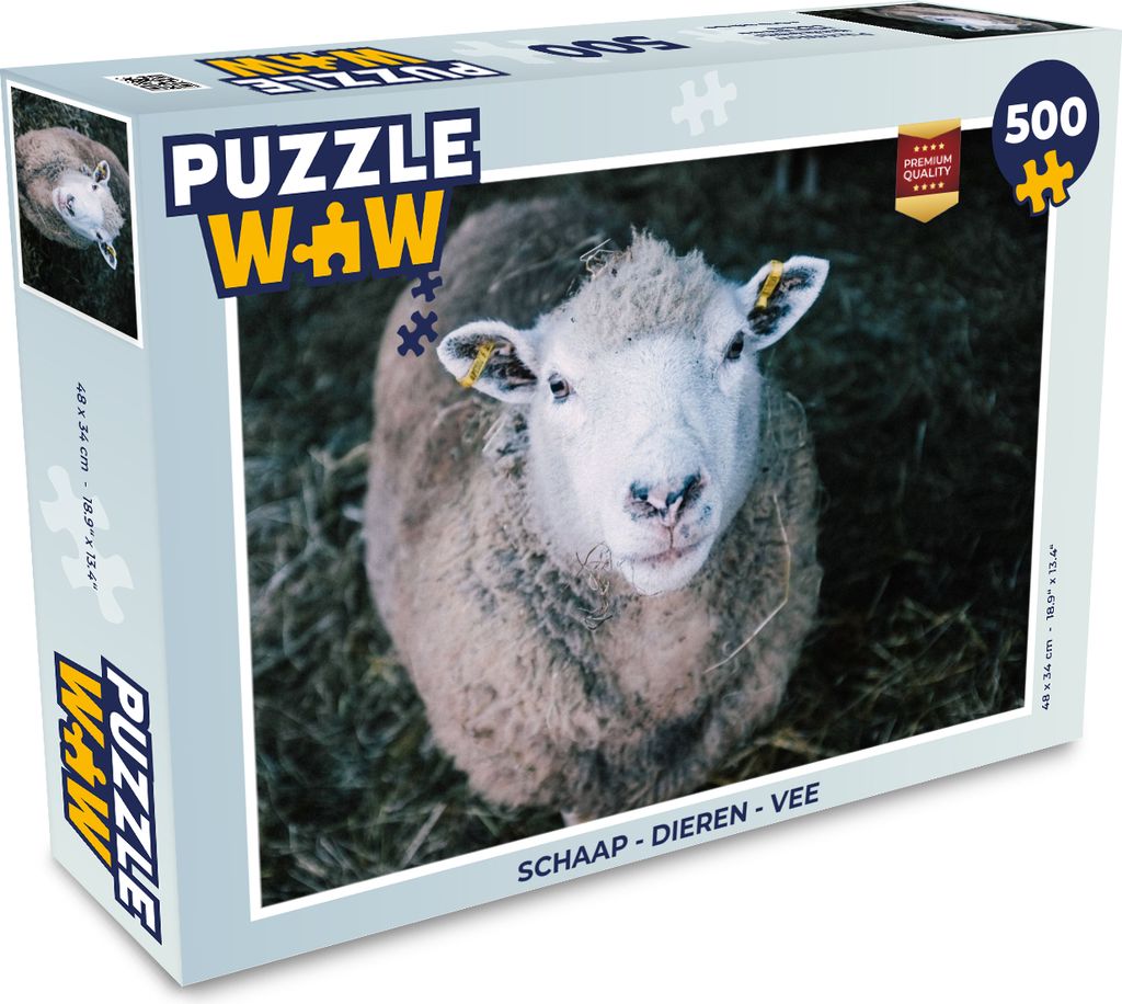 MuchoWow Puzzle 500 Teile Schafe - Tiere - Rinder - 500 Teile - Kinder - Selberbauen - Puzzlespiele