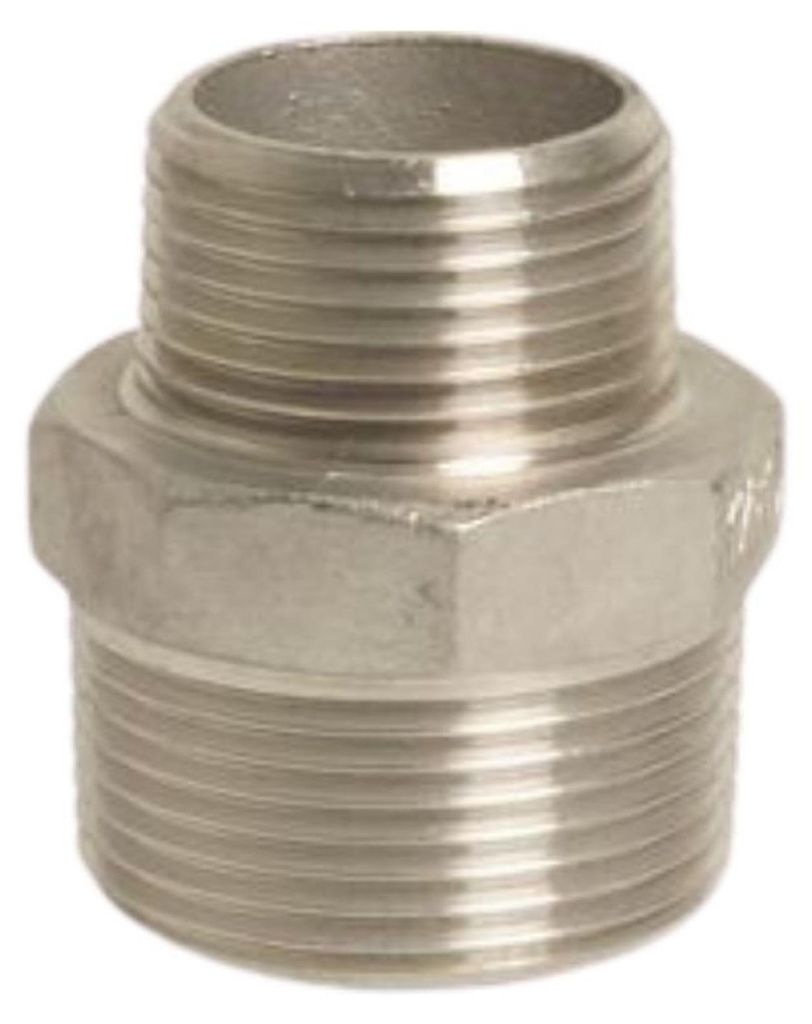 Raccordo Filettato Riduzione Acciaio Inox 1" x 1/2" Immagine del prodotto 