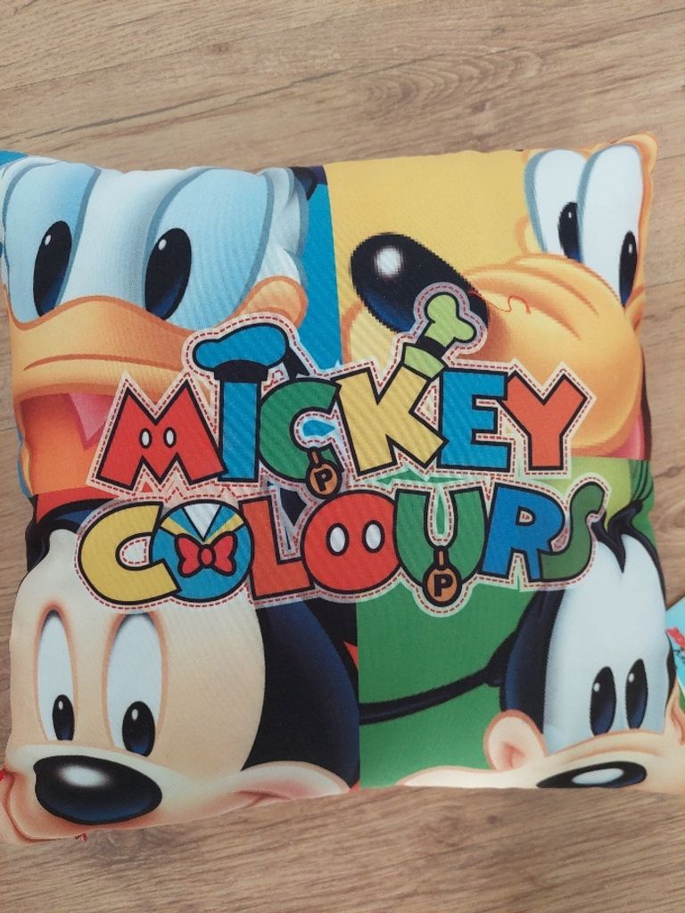 Mickey Mouse Maus Kissen Colours Kinderkissen Dekokissen 20x20cm