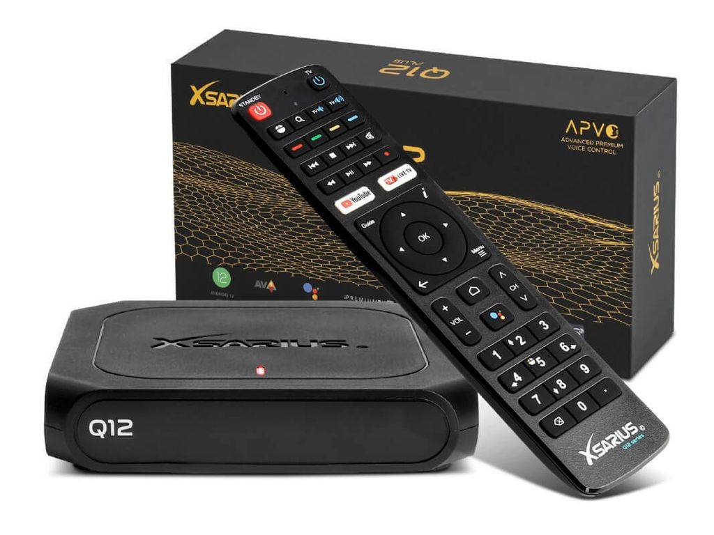 Xsarius Q12 plus Android 12 4K UHD IP-Receiver Dual-WiFi, HDMI, BT, USB 3.0