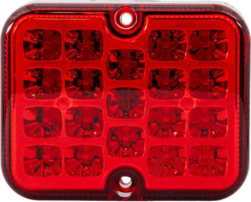 Feu de brouillard arrière à LED rouge 12V de forme carrée pour camions