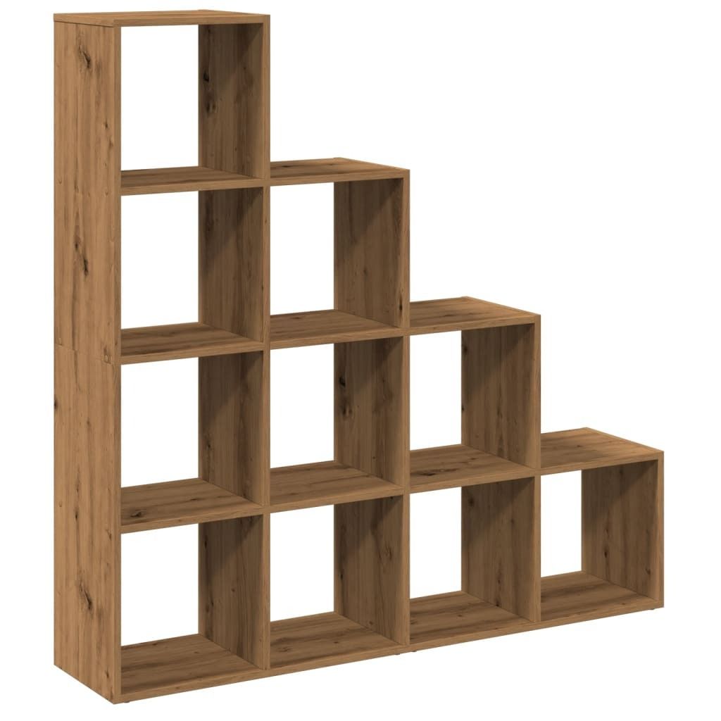 vidaXL Raumteiler-Bücherregal 4 Stufen Artisan-Eiche Produktbild 