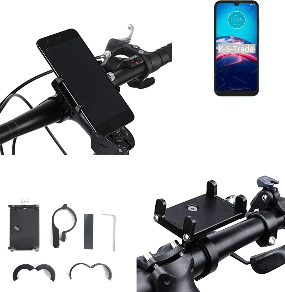 K-S-Trade Handyhalterung für das Fahrrad kompatibel mit Motorola Moto E6S 2020 Halter Lenkstange Fahrradhalterung Motorrad Bike Mount Befestigung