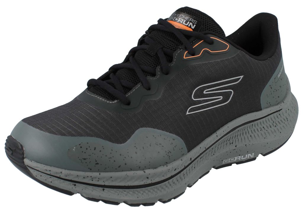 SKECHERS Go Run Herren Laufschuhe schwarz Textil - Größe: Produktbild 