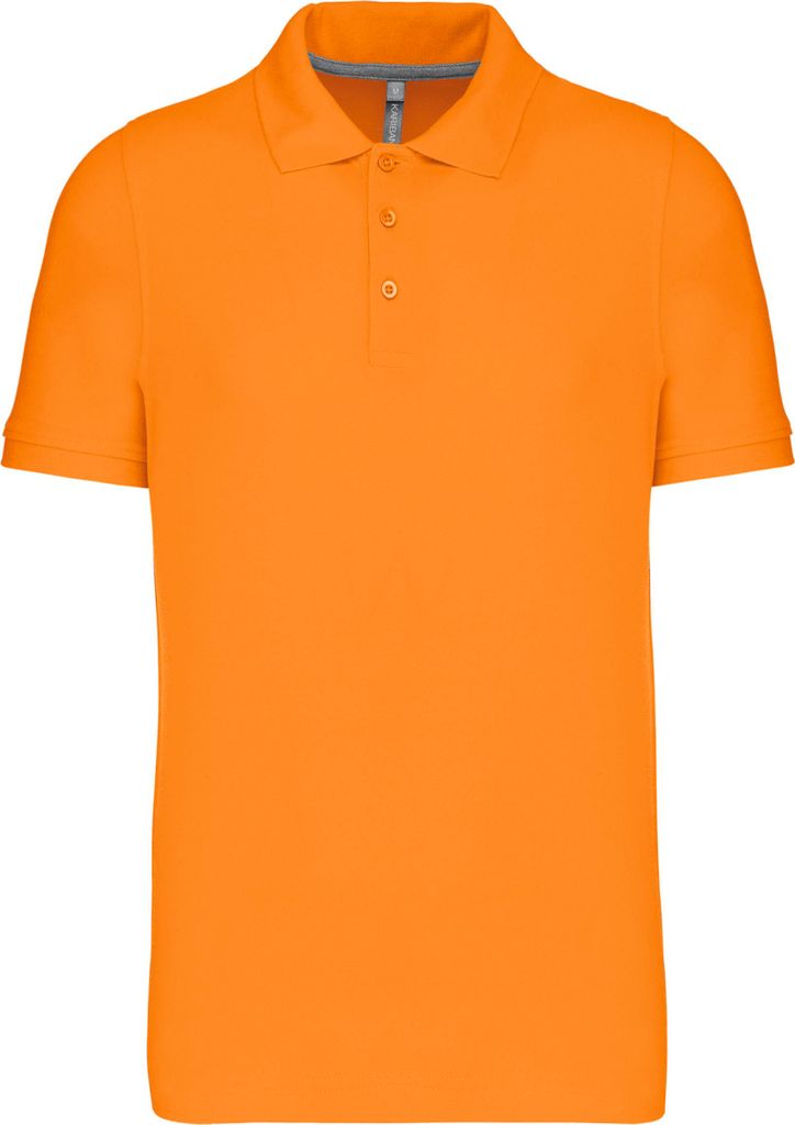 Kariban Herren Polo-Shirt Poloshirt Basic Kragen Polohemd Kurzarm T-Shirt, Größe:4XL, Farbe:Orange