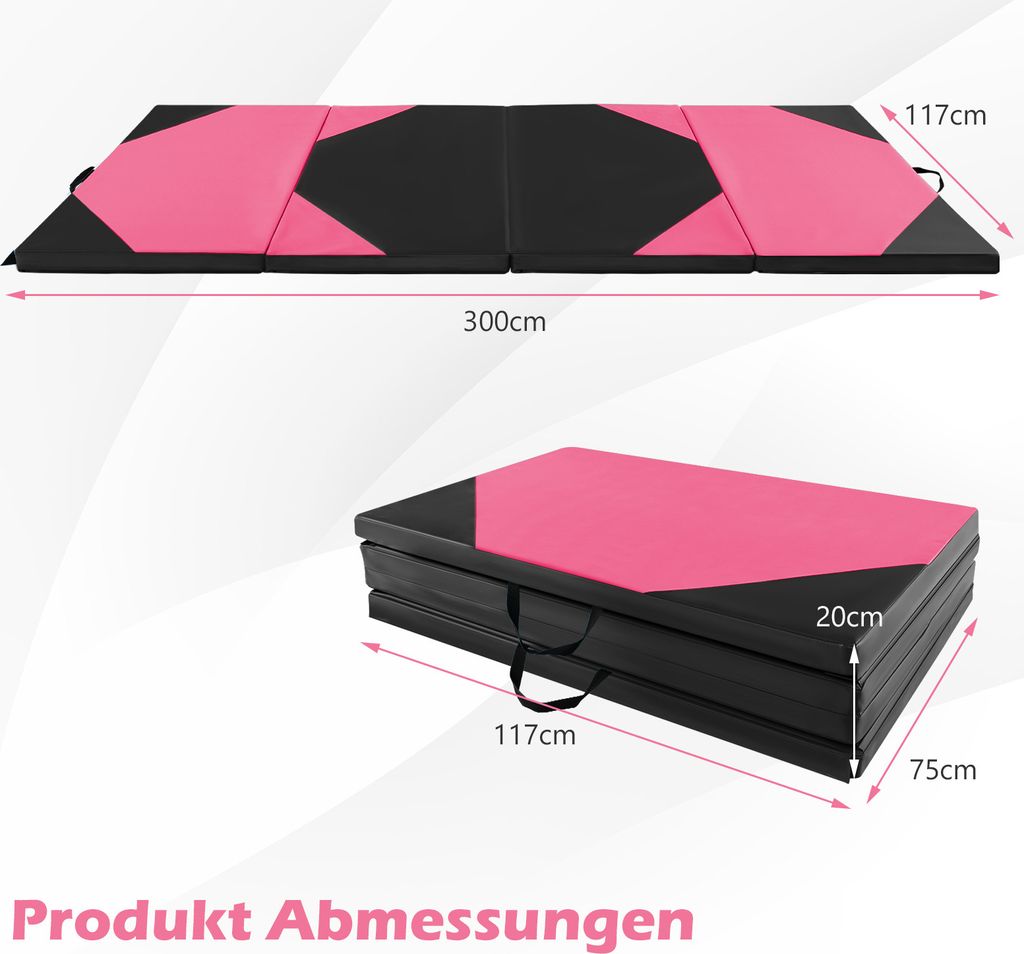 Skládací měkká podložka COSTWAY, 300 x 120 cm, přenosná Obrázek produktu 3