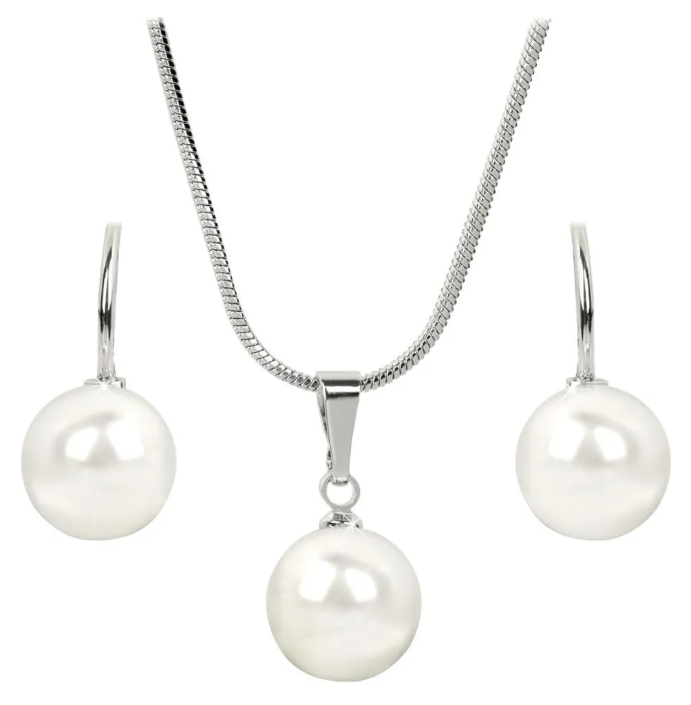 Ensemble bijoux mariage blanc perle pour mariée et cérémonie élégante