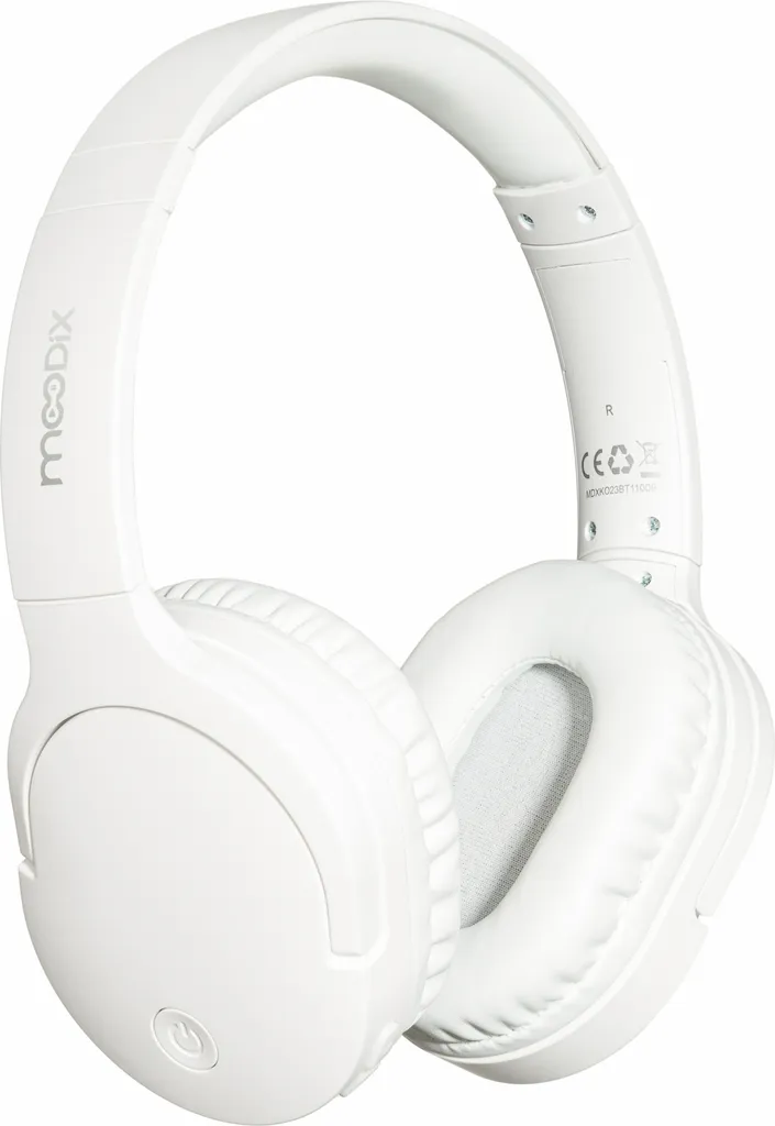 Cuffie Moodix Bluetooth Bianco: Wireless Leggere Bassi Profondi iOS Android