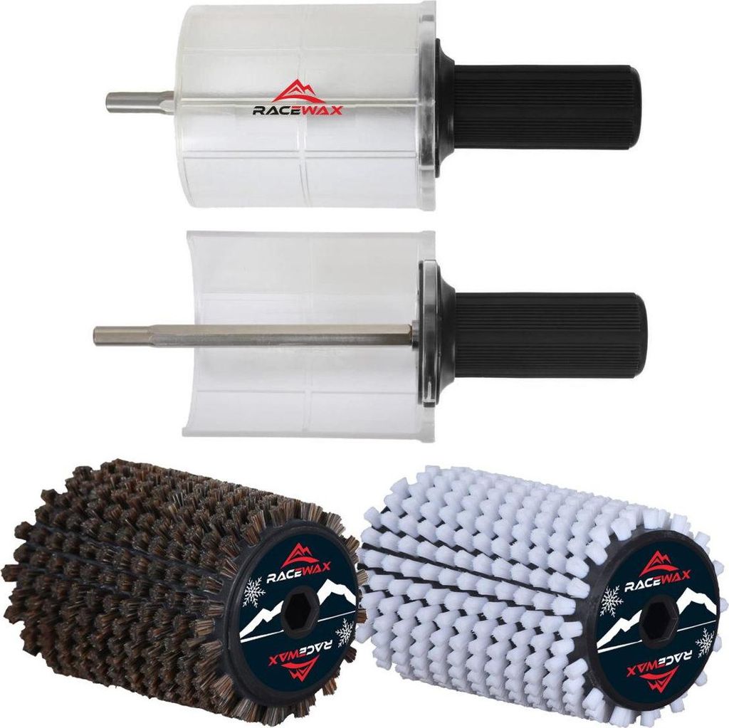 RaceWax Roto Bürste Nylon Rosshaar Set Rotorbürste 120mm Rotobürste Speed Stick