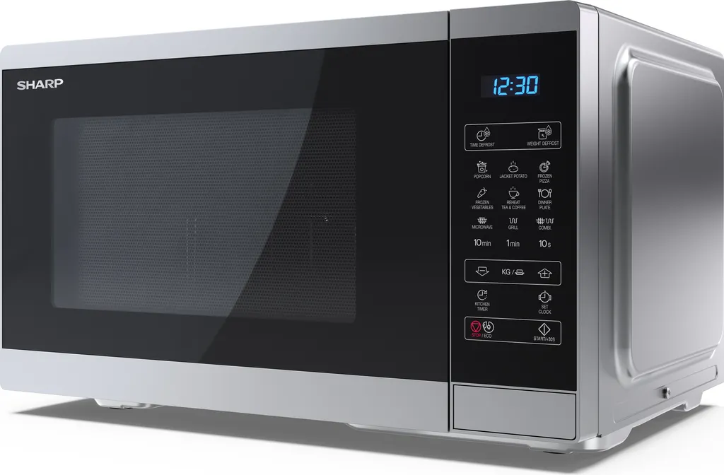 Micro-ondes Combiné Grill Sharp 25L Argent Idéal pour Famille 900W