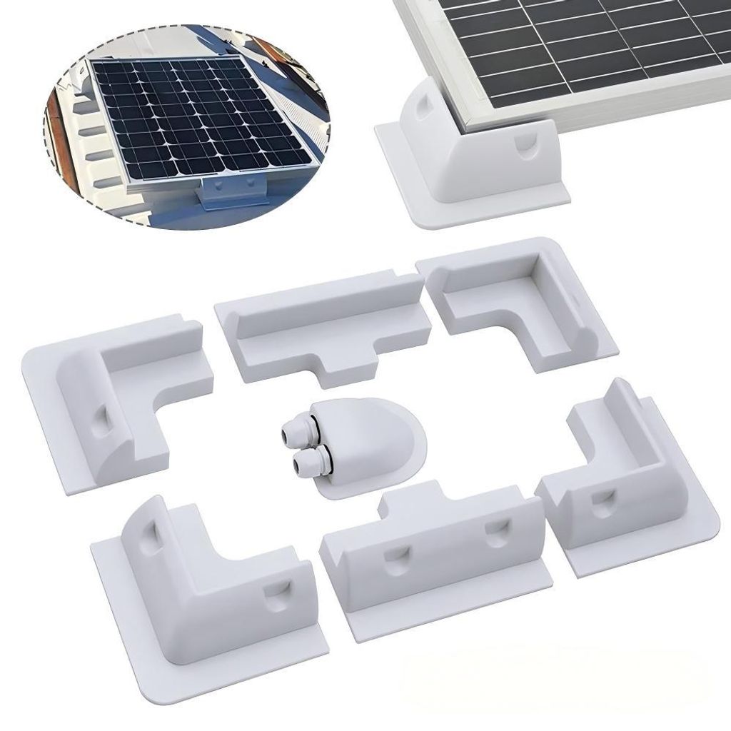 7-teilig ABS Solarpanel Montage halterung Ecke & Produktbild 