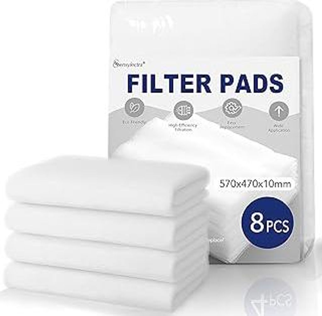 Filtermatte 4er-Pack 47x57cm,Filtermatten luftfiltermatte,10mm Vlies-Filtermatte,Geeignet für Hausbelüftung, Abzugshauben und Klimageräte