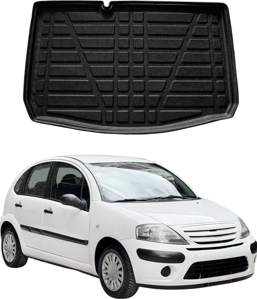 Bac de coffre pour Citroen C3 2002-2009 5 portes caoutchouc Image du produit 