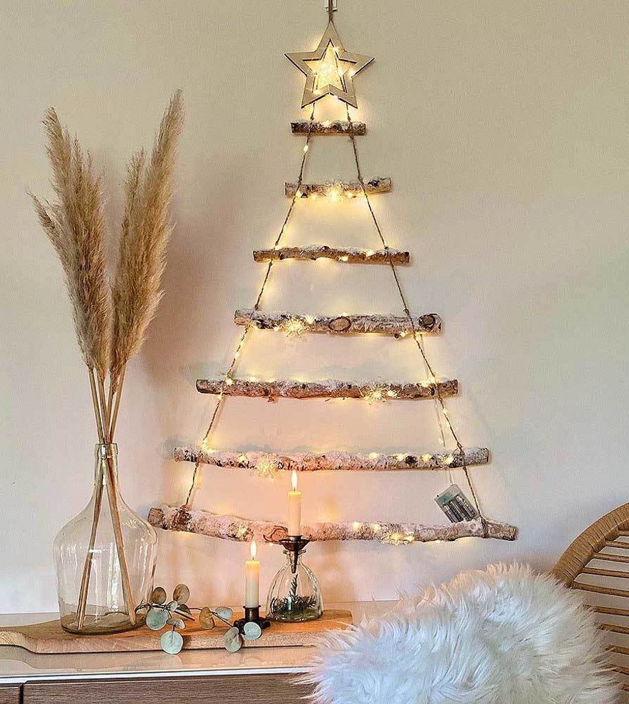 LED Weihnachtsbaum Birke mit Schnee Kaufland.de