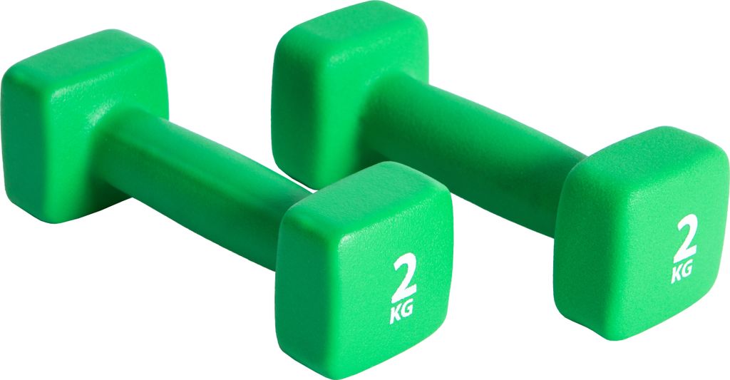 Pure2Improve Kurzhantel-Set 2×2 kg Neopren Grün Produktbild 