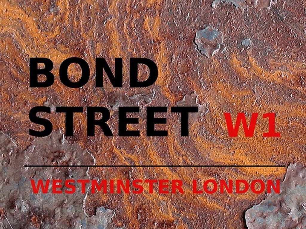 vianmo Holzschild 30x40 cm London Bond Street W1