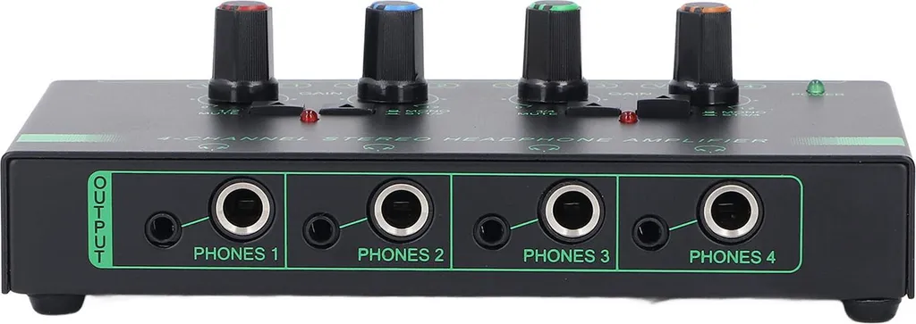 Ampli casque stéréo mono 4 sorties avec alimentation Type-C universelle - 5