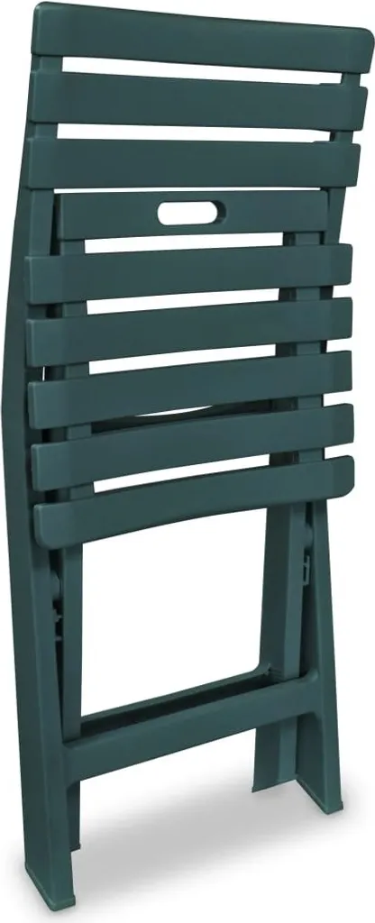 Petit ensemble table et chaises pour balcon vert - Set bistro pliable - 5