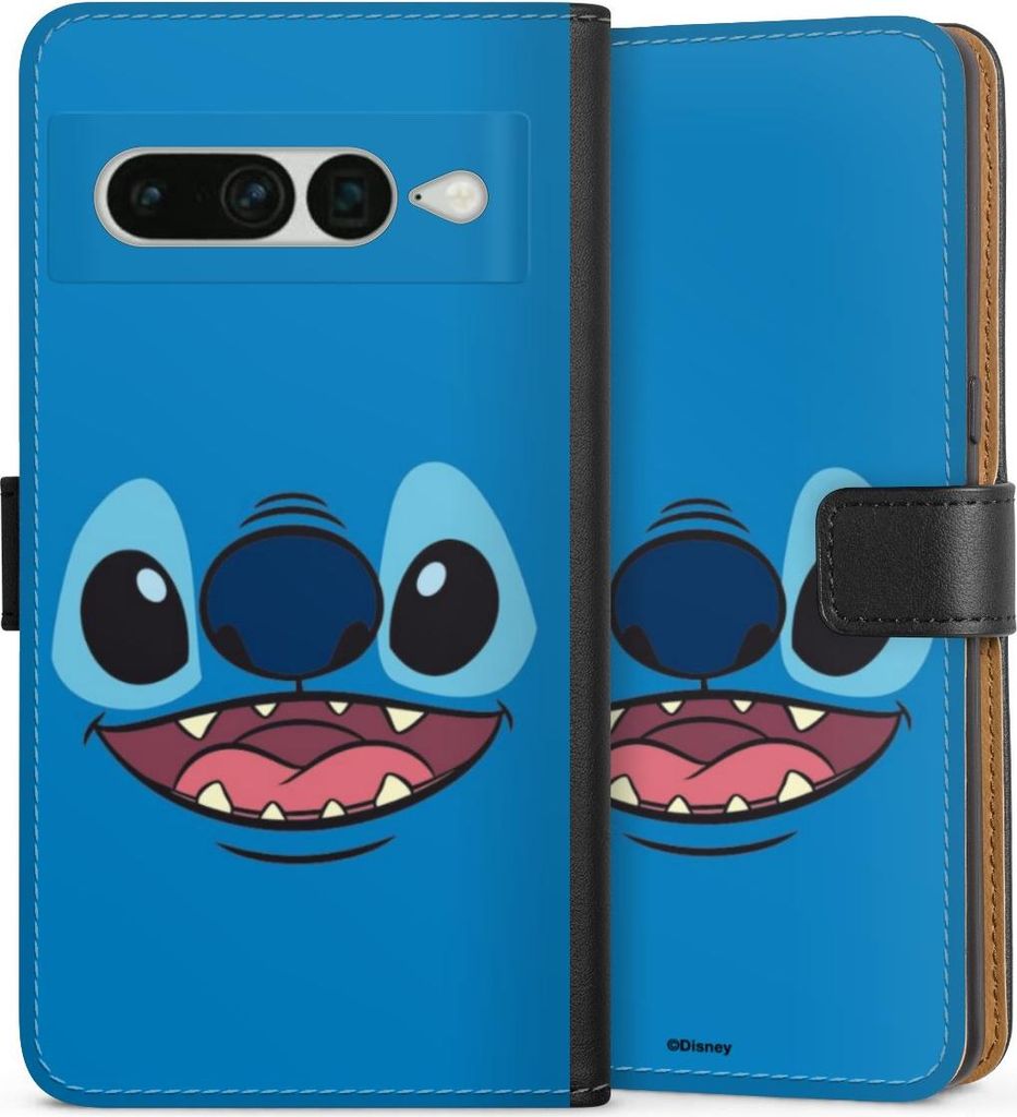 DeinDesign Klapphülle für Google Pixel 7 Pro Handytasche Lederhülle Tasche Disney Offizielles Lizenzprodukt Lilo & Stitch