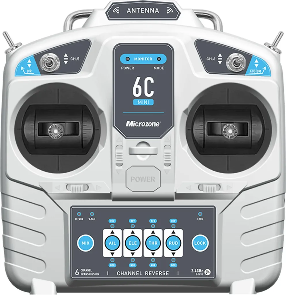 Système Radio RC 2.4GHz 6CH Longue Portée avec Récepteur Microzone MC6RE