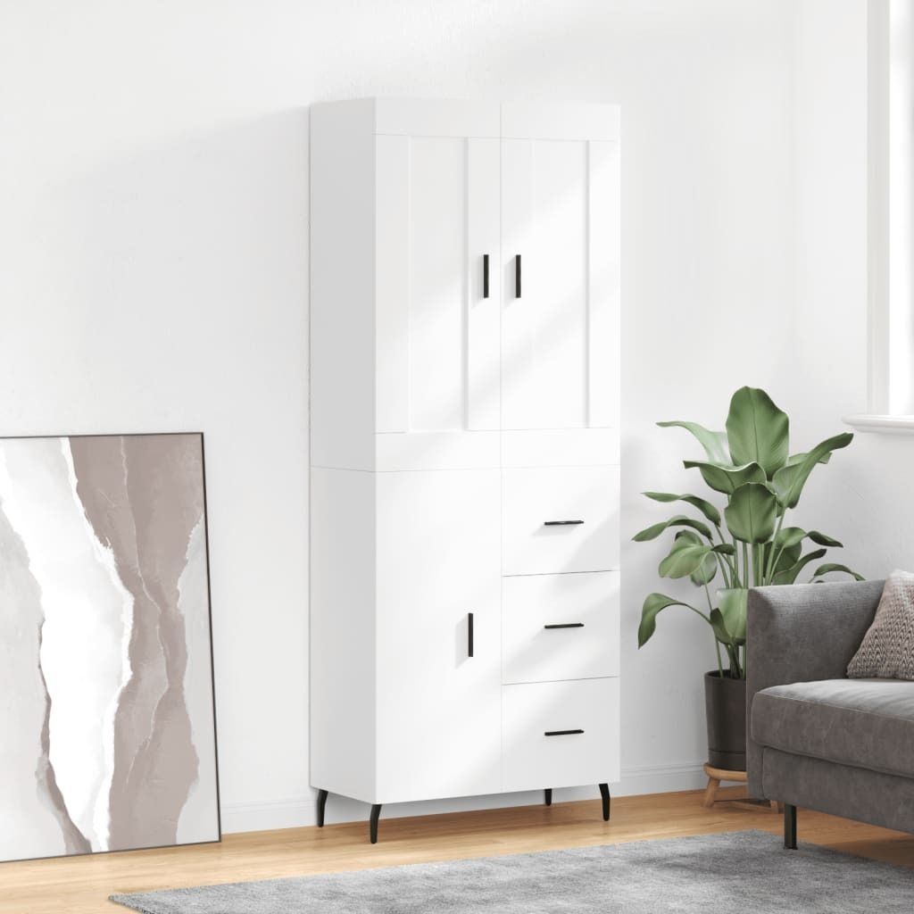 Maison Exclusive - Highboard Weiß 69,5x34x180 cm Holzwerkstoff