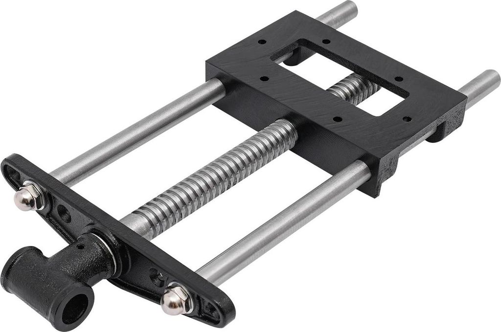 Schreiner-Bankschraubstock - WTJ-7IN - Schwerlast - Gusseisen & Q235 Stahl - Gewindedurchmesser 25 mm - T‐Loch Ø23 mm - Für Werkbank