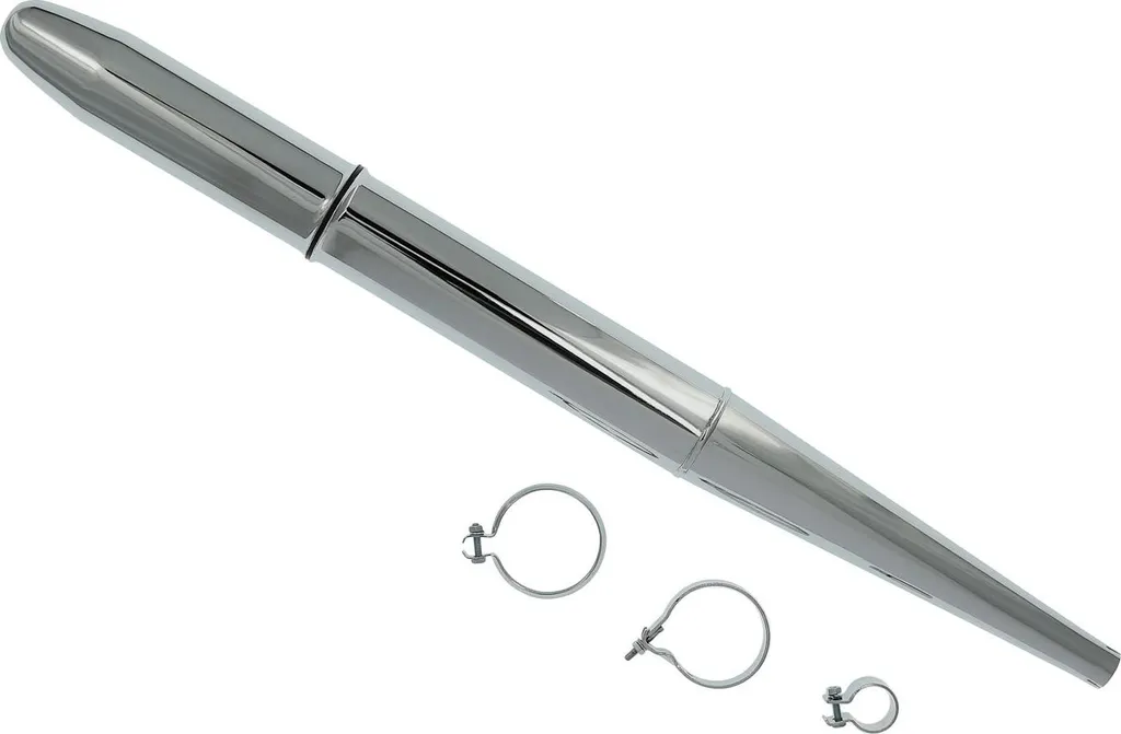 Échappement Forme Cigare pour Simson SR4-2 Star - Look Original Chrome