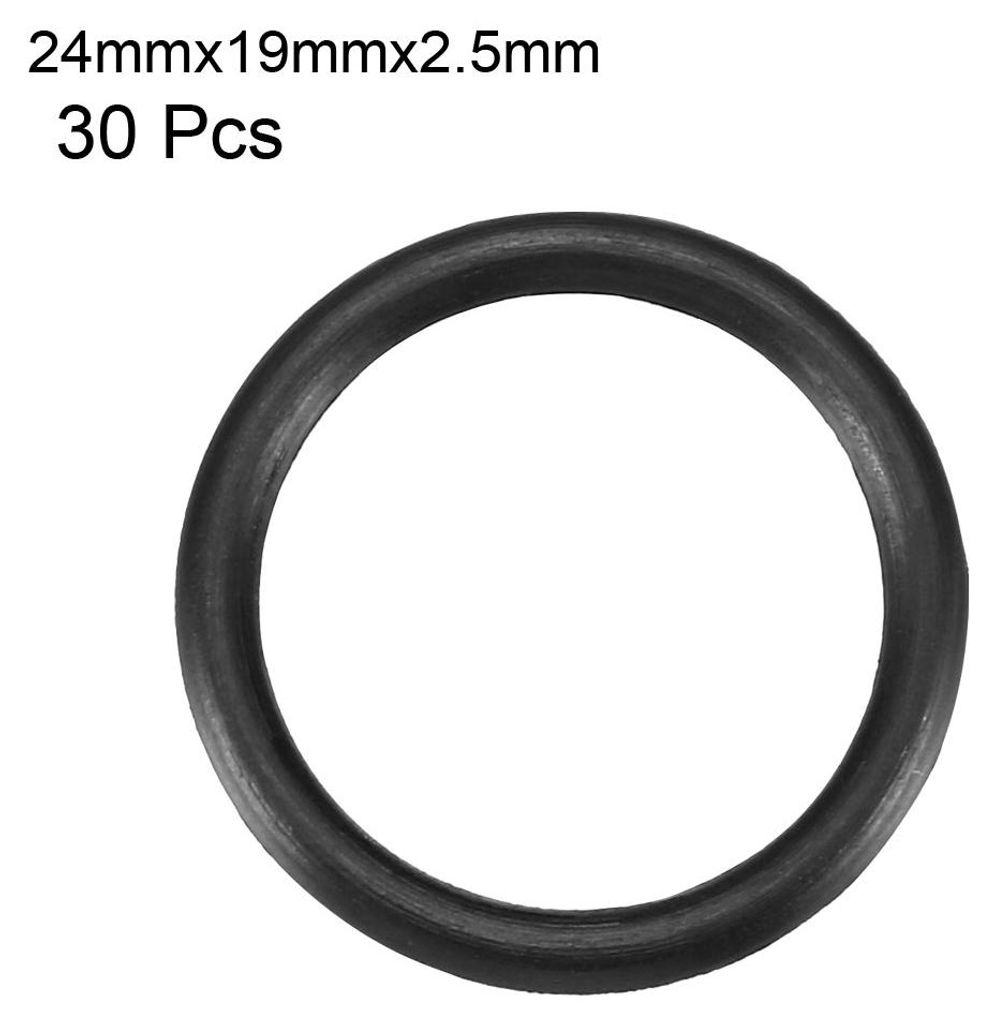 30 Stš¹ck O Ring Dichtungsringe Gummidichtung 24 mm AD 19 mm ID 2,5 mm Dicke Nitrilgummi NBR Unterlegscheibe Dichtungssatz fš¹r Dichtungselemen...