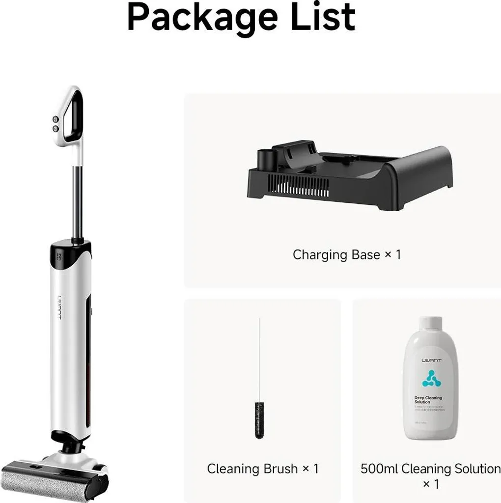 Nettoyage complet des sols durs avec l'aspirateur sans fil D500