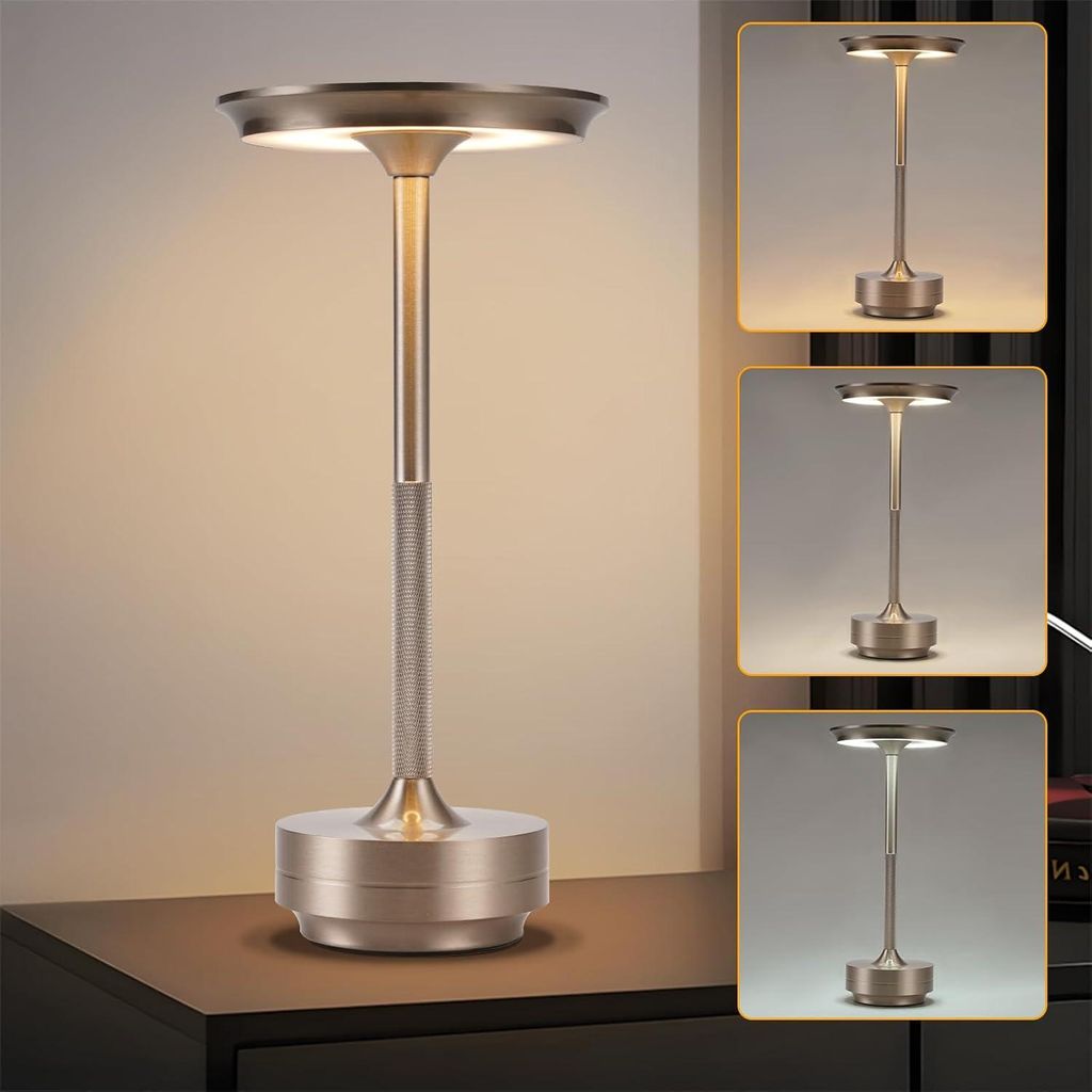 ZMH Lampe de chevet Sans fil Lampe de table Batterie LED Image du produit 