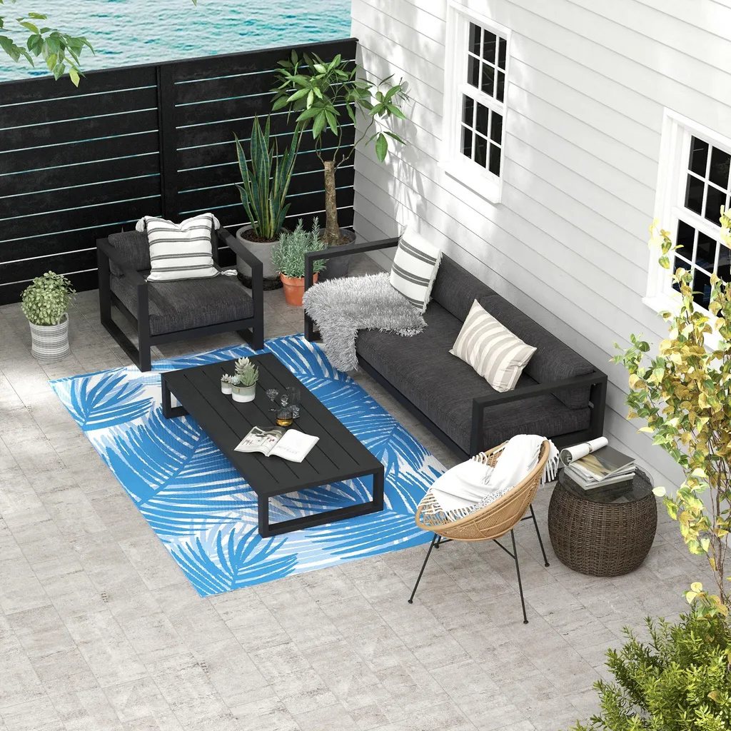 Grand tapis de camping réversible et imperméable avec sac de voyage - 2