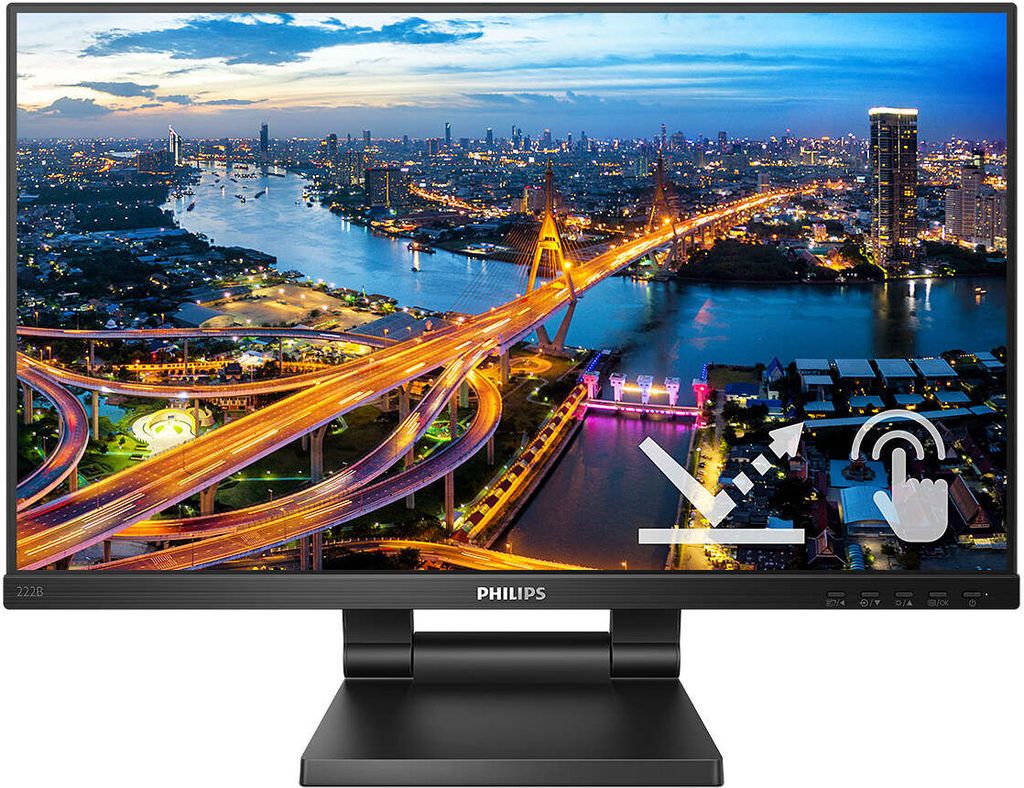 Philips B Line 222B1TC/00 Computermonitor 54,6 cm (21,5") 1920 x 1080 Pixel Full HD LED Touchscreen Schwarz