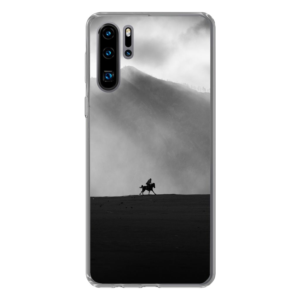 MuchoWow Handyhülle Schutzhülle Hülle für Huawei P30 Pro Pferd - Licht - Berg Silikon Softcase Handy Hülle - Schutzdeckel