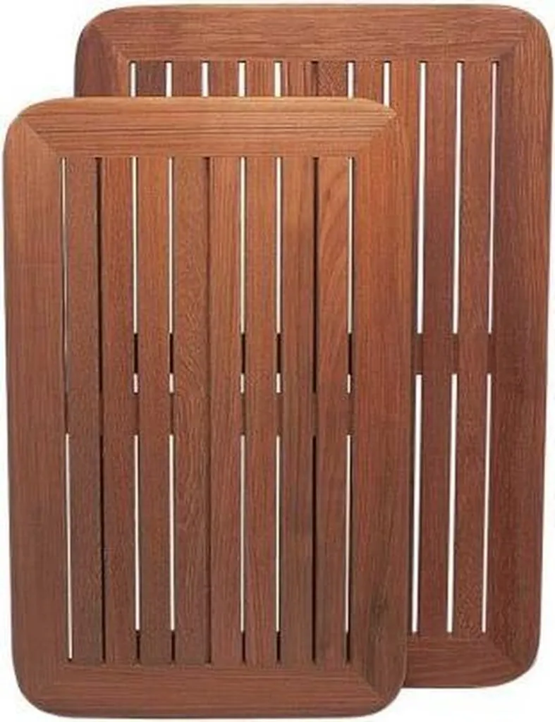 Plateau de table en teck 55x80 cm pour création de mobilier de jardin