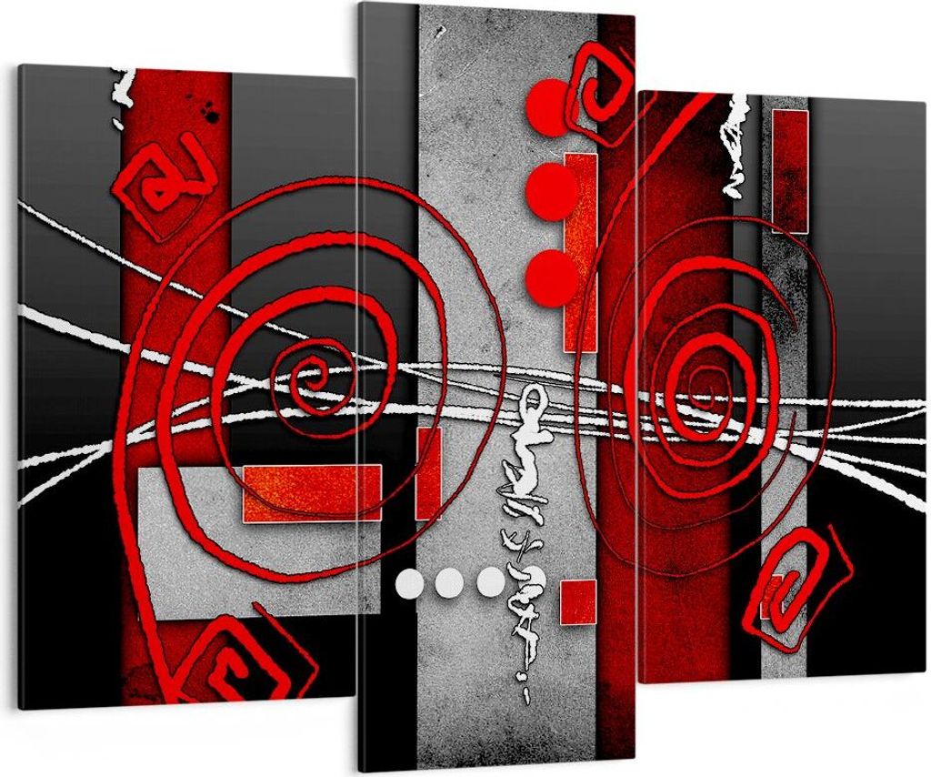 Bild auf Leinwand - Leinwandbild - Grafik geometrische figuren kreis - 130x100cm - Wand Bild - Wanddeko - Leinwanddruck - Bilder - Kunstdruck - Lei...