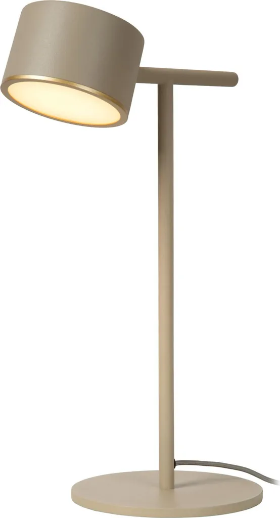 Lampe à poser LED design minimaliste en métal coloris sable 800 lm