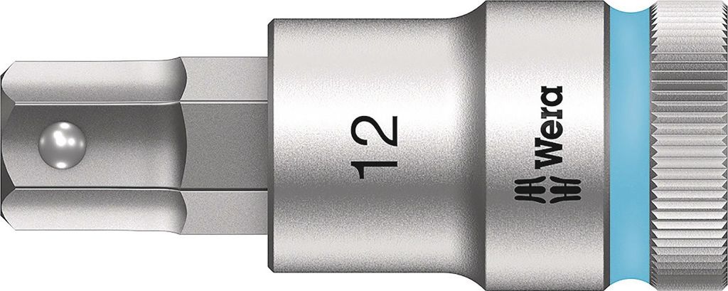 Wera - 8740 C HF Zyklop Bit-Nuss mit 1/2"-Antrieb mit Haltefunktion , 12.0 x 60 mm; 5003826001