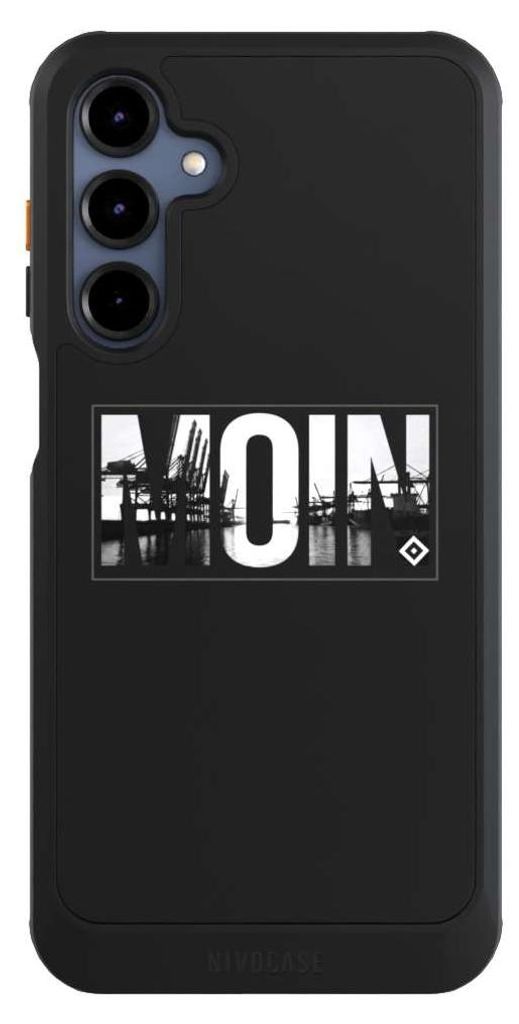 NIVOCASE Hülle für Samsung Galaxy A16 5G Handyhülle NIVOcore Case Schwarz HSV Hamburger SV Offizielles Lizenzprodukt