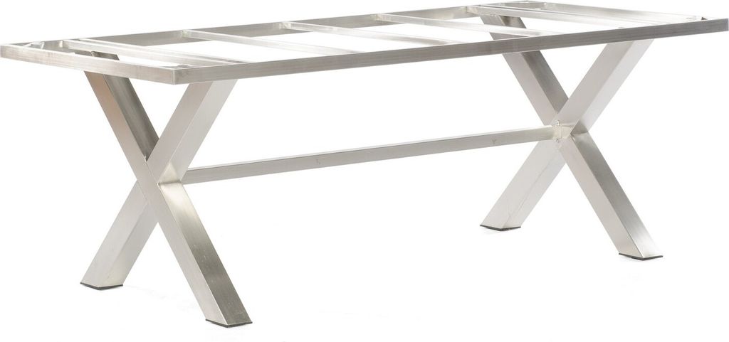 Base-Spectra Tischgestell Edelstahl Silber