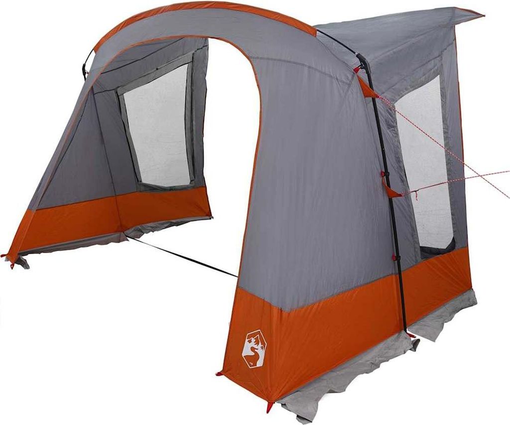 vidaXL Caravan Zelt für 3 Personen Grau und Orange 330 x 252 x 245 cm