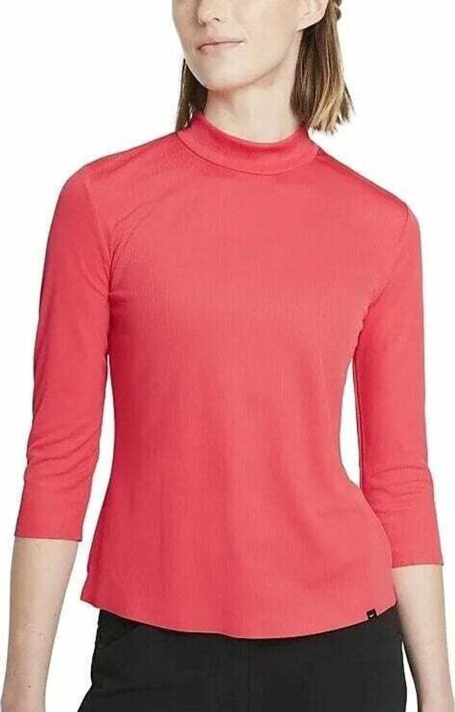 Nike Dri-Fit UV Ace Mock Fusion Red S Polo-Shirt