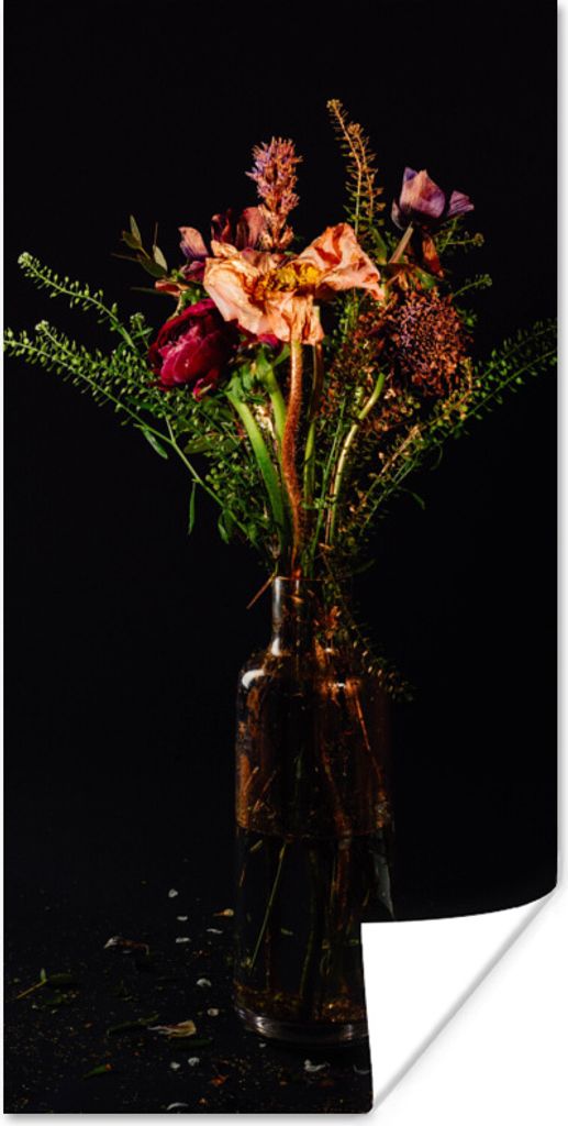 MuchoWow Poster Stilleben - Blumen - Vase 20x40 cm - Plakat - Foto