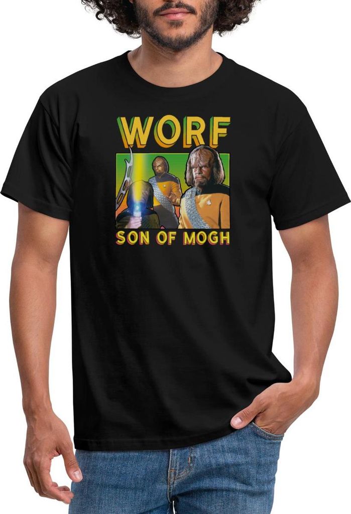 Spreadshirt Star Trek The Next Generation Worf Männer T-Shirt, M, Schwarz