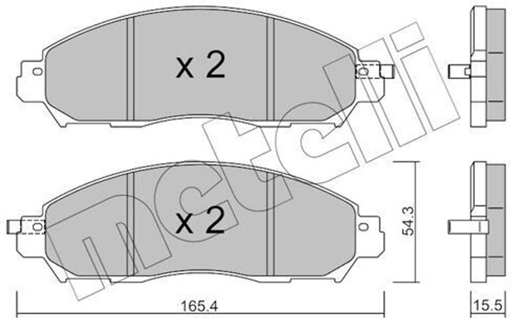 METELLI Bremsbeläge Satz Vorne Bremsklötze für NISSAN Leaf Produktbild 