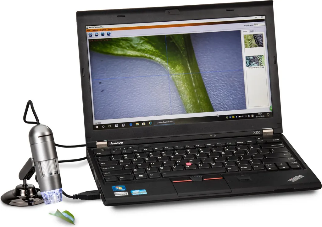 Microscope numérique DiProgress Hooke 10X-200X 2MPX USB2 pour PC