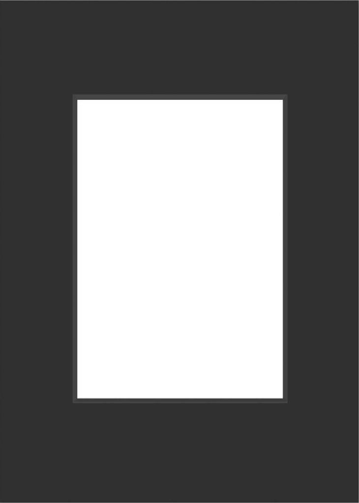 Deha Passepartout 21x29,7 cm (DIN A4) für Bilder im Format 13x18 cm, Schwarz